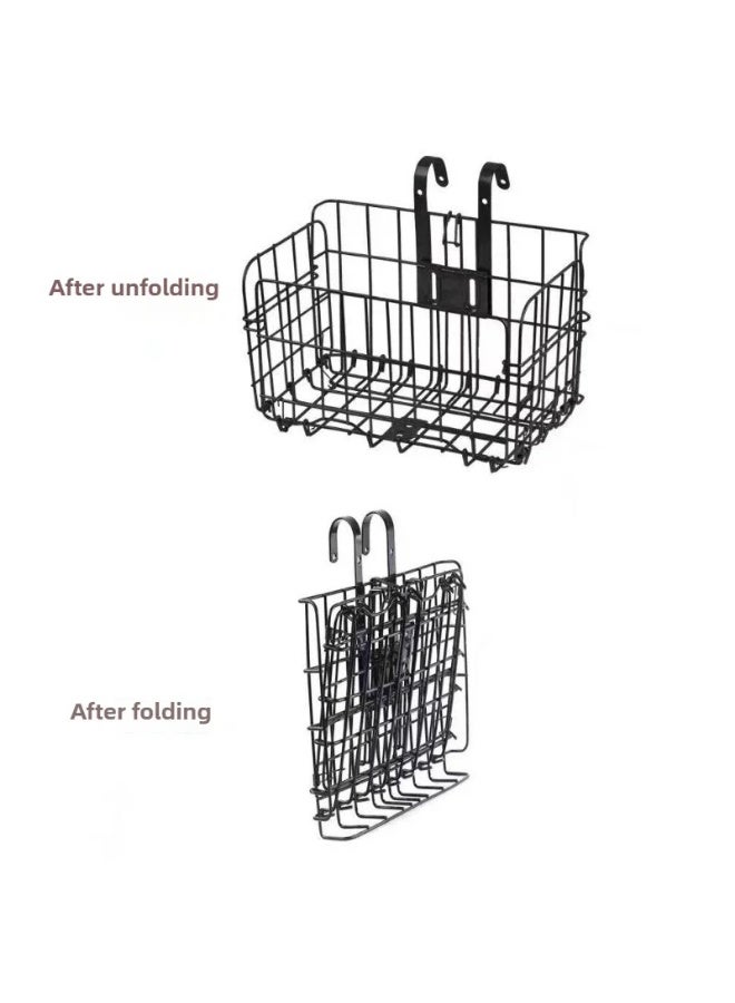 Foldable Metal Bike Basket by ABO ELGOUKH & MAXLERZ – Durable, Lightweight, Large Capacity & Easy-Mount Front Bicycle Carrier - Image 1